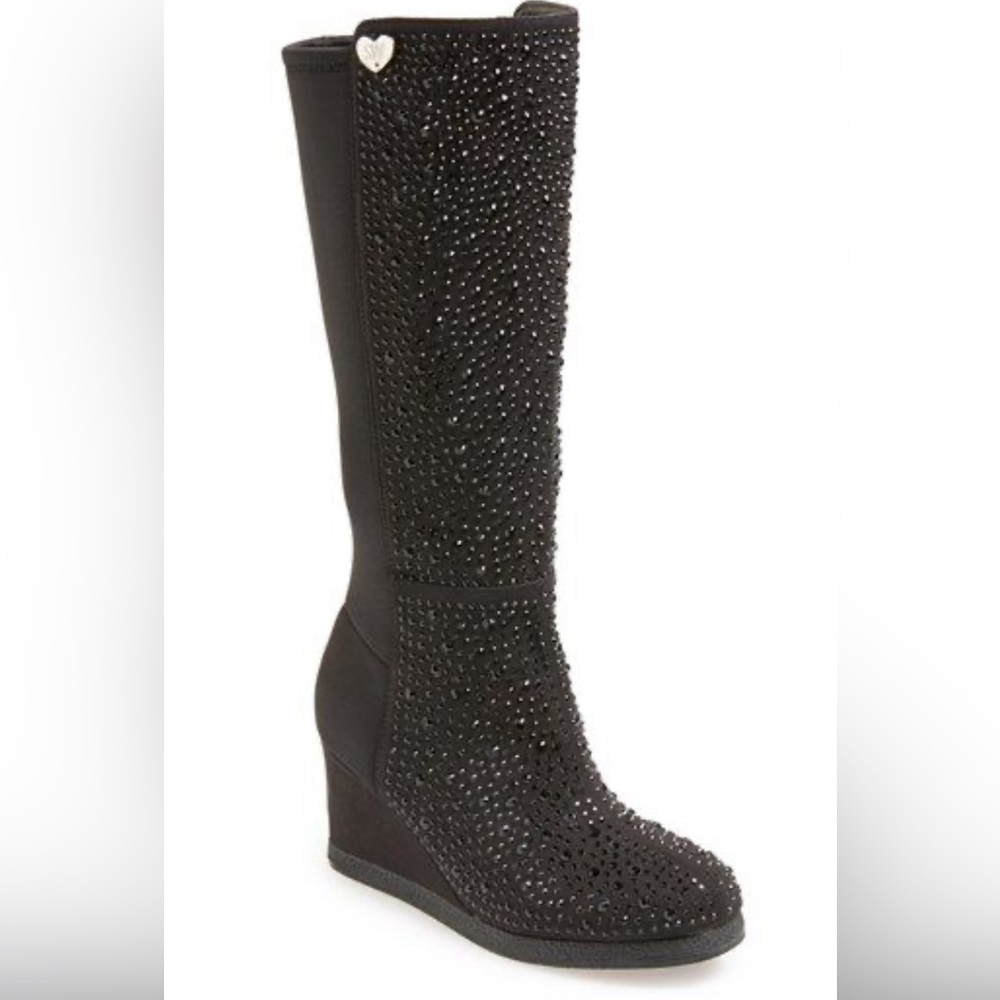 Lana-Meg wedge bedazzled boots